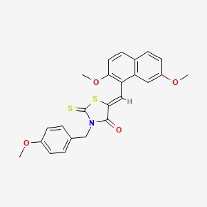 5-[(2,7-dimethoxy-1-naphthyl)methylene]-3-(4-methoxybenzyl)-2-thioxo-1,3-thiazolidin-4-one