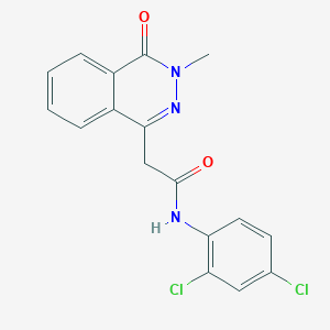 molecular formula C17H13Cl2N3O2 B510147 N-(2,4-dichlorophenyl)-2-(3-methyl-4-oxophthalazin-1-yl)acetamide CAS No. 694455-90-8