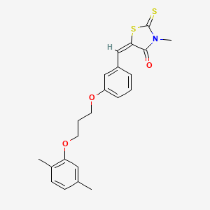 molecular formula C22H23NO3S2 B5101487 5-{3-[3-(2,5-dimethylphenoxy)propoxy]benzylidene}-3-methyl-2-thioxo-1,3-thiazolidin-4-one 