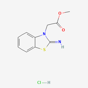 molecular formula C10H11ClN2O2S B5101490 methyl (2-imino-1,3-benzothiazol-3(2H)-yl)acetate hydrochloride 