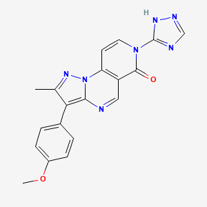 molecular formula C19H15N7O2 B5101545 3-(4-methoxyphenyl)-2-methyl-7-(4H-1,2,4-triazol-3-yl)pyrazolo[1,5-a]pyrido[3,4-e]pyrimidin-6(7H)-one 