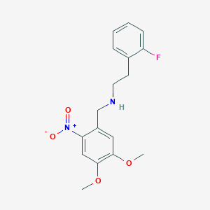 molecular formula C17H19FN2O4 B5101549 (4,5-dimethoxy-2-nitrobenzyl)[2-(2-fluorophenyl)ethyl]amine 