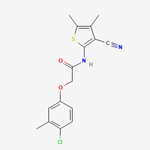 molecular formula C16H15ClN2O2S B5101554 2-(4-chloro-3-methylphenoxy)-N-(3-cyano-4,5-dimethyl-2-thienyl)acetamide 