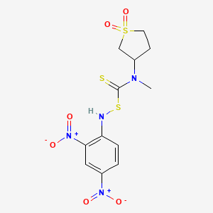 ({[(2,4-dinitrophenyl)amino]thio}carbonothioyl)(1,1-dioxidotetrahydro-3-thienyl)methylamine