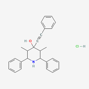 molecular formula C27H28ClNO B5101578 3,5-dimethyl-2,6-diphenyl-4-(phenylethynyl)-4-piperidinol hydrochloride 