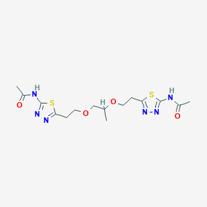 molecular formula C15H22N6O4S2 B5101604 N,N'-[1,2-propanediylbis(oxy-2,1-ethanediyl-1,3,4-thiadiazole-5,2-diyl)]diacetamide 