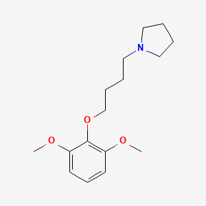 molecular formula C16H25NO3 B5101665 1-[4-(2,6-dimethoxyphenoxy)butyl]pyrrolidine 