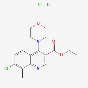 molecular formula C17H20Cl2N2O3 B5101684 ethyl 7-chloro-8-methyl-4-(4-morpholinyl)-3-quinolinecarboxylate hydrochloride 