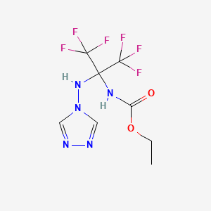 molecular formula C8H9F6N5O2 B5101699 ethyl [2,2,2-trifluoro-1-(4H-1,2,4-triazol-4-ylamino)-1-(trifluoromethyl)ethyl]carbamate 