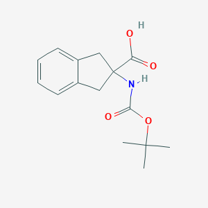 B051017 2-((tert-Butoxycarbonyl)amino)-2,3-dihydro-1H-indene-2-carboxylic acid CAS No. 71066-00-7