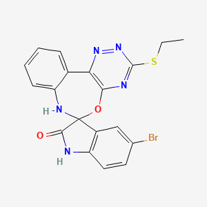 molecular formula C19H14BrN5O2S B5101761 5-bromo-3'-(ethylthio)-7'H-spiro[indole-3,6'-[1,2,4]triazino[5,6-d][3,1]benzoxazepin]-2(1H)-one 