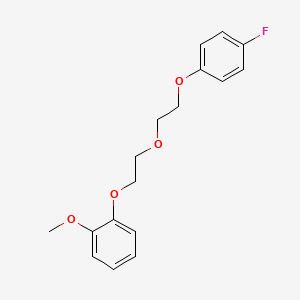 molecular formula C17H19FO4 B5101810 1-{2-[2-(4-fluorophenoxy)ethoxy]ethoxy}-2-methoxybenzene 