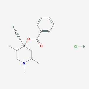 4-ethynyl-1,2,5-trimethyl-4-piperidinyl benzoate hydrochloride