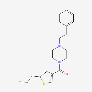 molecular formula C20H26N2OS B5101830 1-(2-phenylethyl)-4-[(5-propyl-3-thienyl)carbonyl]piperazine 
