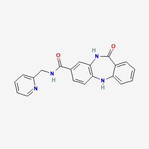 molecular formula C20H16N4O2 B5101850 11-oxo-N-(2-pyridinylmethyl)-10,11-dihydro-5H-dibenzo[b,e][1,4]diazepine-8-carboxamide 