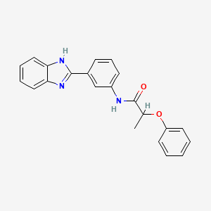 molecular formula C22H19N3O2 B5101863 N-[3-(1H-benzimidazol-2-yl)phenyl]-2-phenoxypropanamide 