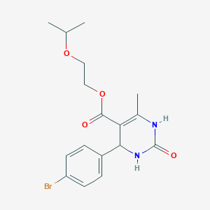 molecular formula C17H21BrN2O4 B5101874 2-isopropoxyethyl 4-(4-bromophenyl)-6-methyl-2-oxo-1,2,3,4-tetrahydro-5-pyrimidinecarboxylate 