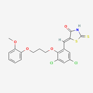 5-{3,5-dichloro-2-[3-(2-methoxyphenoxy)propoxy]benzylidene}-2-thioxo-1,3-thiazolidin-4-one