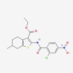 ethyl 2-[(2-chloro-4-nitrobenzoyl)amino]-6-methyl-4,5,6,7-tetrahydro-1-benzothiophene-3-carboxylate
