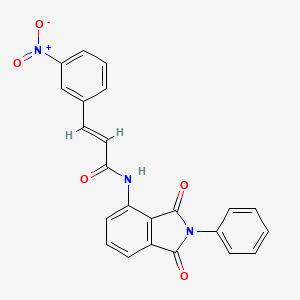 N-(1,3-dioxo-2-phenyl-2,3-dihydro-1H-isoindol-4-yl)-3-(3-nitrophenyl)acrylamide