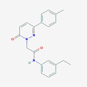 molecular formula C21H21N3O2 B5101904 N-(3-ethylphenyl)-2-[3-(4-methylphenyl)-6-oxo-1(6H)-pyridazinyl]acetamide 