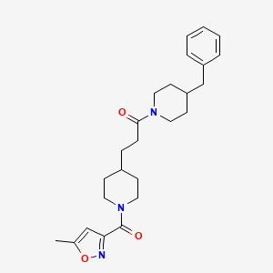 4-benzyl-1-(3-{1-[(5-methyl-3-isoxazolyl)carbonyl]-4-piperidinyl}propanoyl)piperidine