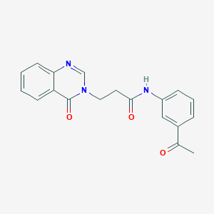 molecular formula C19H17N3O3 B510191 N-(3-acetylphenyl)-3-(4-oxoquinazolin-3(4H)-yl)propanamide CAS No. 831246-09-4