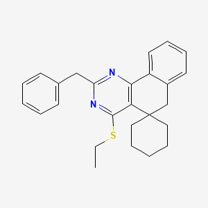 molecular formula C26H28N2S B5101923 2-benzyl-4-(ethylthio)-6H-spiro[benzo[h]quinazoline-5,1'-cyclohexane] 