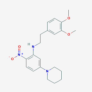 N-[2-(3,4-dimethoxyphenyl)ethyl]-2-nitro-5-(1-piperidinyl)aniline