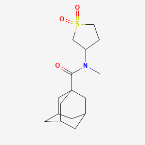 molecular formula C16H25NO3S B5101957 N-(1,1-dioxidotetrahydro-3-thienyl)-N-methyl-1-adamantanecarboxamide CAS No. 5870-31-5
