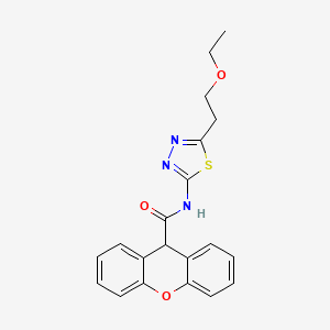 molecular formula C20H19N3O3S B5101969 N-[5-(2-ethoxyethyl)-1,3,4-thiadiazol-2-yl]-9H-xanthene-9-carboxamide 