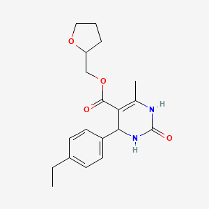molecular formula C19H24N2O4 B5102011 tetrahydro-2-furanylmethyl 4-(4-ethylphenyl)-6-methyl-2-oxo-1,2,3,4-tetrahydro-5-pyrimidinecarboxylate 