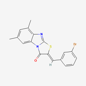 molecular formula C18H13BrN2OS B5102019 2-(3-bromobenzylidene)-6,8-dimethyl[1,3]thiazolo[3,2-a]benzimidazol-3(2H)-one 