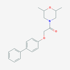 4-[(4-biphenylyloxy)acetyl]-2,6-dimethylmorpholine