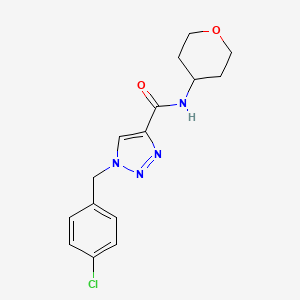 molecular formula C15H17ClN4O2 B5102034 1-(4-chlorobenzyl)-N-(tetrahydro-2H-pyran-4-yl)-1H-1,2,3-triazole-4-carboxamide 