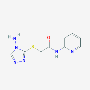 molecular formula C9H10N6OS B510206 2-[(4-amino-4H-1,2,4-triazol-3-yl)sulfanyl]-N-(2-pyridinyl)acetamide CAS No. 919261-66-8