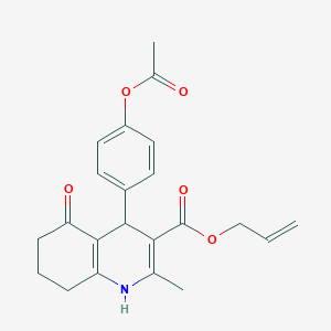 molecular formula C22H23NO5 B5102067 allyl 4-[4-(acetyloxy)phenyl]-2-methyl-5-oxo-1,4,5,6,7,8-hexahydro-3-quinolinecarboxylate 