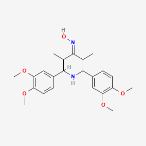 2,6-bis(3,4-dimethoxyphenyl)-3,5-dimethyl-4-piperidinone oxime