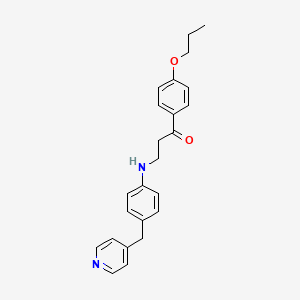 1-(4-propoxyphenyl)-3-{[4-(4-pyridinylmethyl)phenyl]amino}-1-propanone