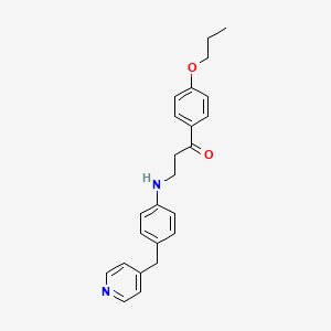 molecular formula C24H26N2O2 B5102095 1-(4-propoxyphenyl)-3-{[4-(4-pyridinylmethyl)phenyl]amino}-1-propanone 