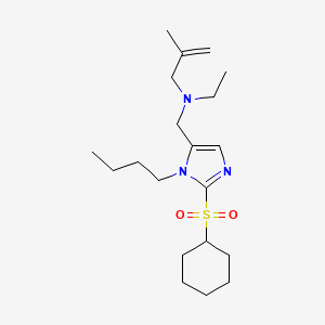 molecular formula C20H35N3O2S B5102104 N-{[1-butyl-2-(cyclohexylsulfonyl)-1H-imidazol-5-yl]methyl}-N-ethyl-2-methyl-2-propen-1-amine 