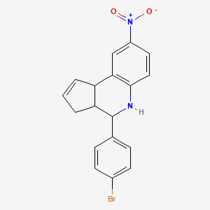 molecular formula C18H15BrN2O2 B5102108 4-(4-bromophenyl)-8-nitro-3a,4,5,9b-tetrahydro-3H-cyclopenta[c]quinoline 