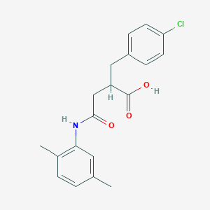molecular formula C19H20ClNO3 B5102114 2-(4-chlorobenzyl)-4-[(2,5-dimethylphenyl)amino]-4-oxobutanoic acid 