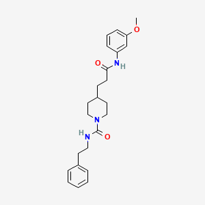 4-{3-[(3-methoxyphenyl)amino]-3-oxopropyl}-N-(2-phenylethyl)-1-piperidinecarboxamide