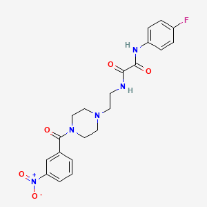 molecular formula C21H22FN5O5 B5102132 N-(4-fluorophenyl)-N'-{2-[4-(3-nitrobenzoyl)-1-piperazinyl]ethyl}ethanediamide 