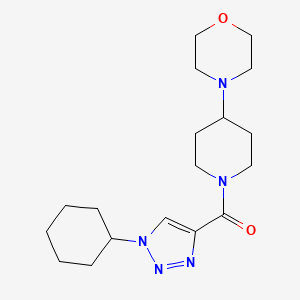 molecular formula C18H29N5O2 B5102135 4-{1-[(1-cyclohexyl-1H-1,2,3-triazol-4-yl)carbonyl]-4-piperidinyl}morpholine 