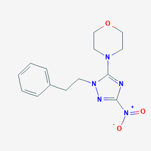 molecular formula C14H17N5O3 B510216 4-[3-nitro-1-(2-phenylethyl)-1H-1,2,4-triazol-5-yl]morpholine CAS No. 919970-60-8