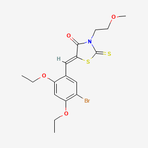5-(5-bromo-2,4-diethoxybenzylidene)-3-(2-methoxyethyl)-2-thioxo-1,3-thiazolidin-4-one