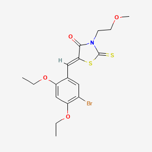 molecular formula C17H20BrNO4S2 B5102165 5-(5-bromo-2,4-diethoxybenzylidene)-3-(2-methoxyethyl)-2-thioxo-1,3-thiazolidin-4-one 