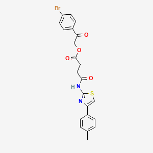 molecular formula C22H19BrN2O4S B5102178 2-(4-bromophenyl)-2-oxoethyl 4-{[4-(4-methylphenyl)-1,3-thiazol-2-yl]amino}-4-oxobutanoate 